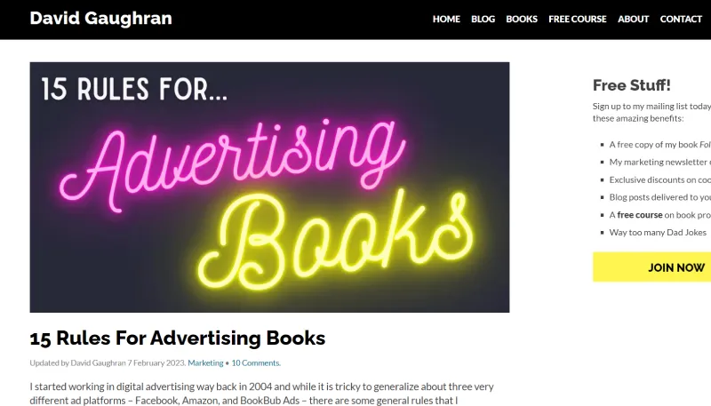 best self publishing blogs - david gaughran