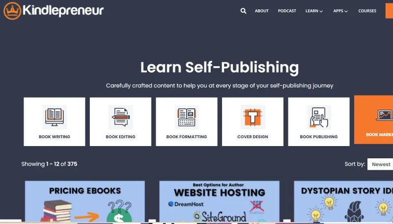 best self publishing blogs - kindlepreneur