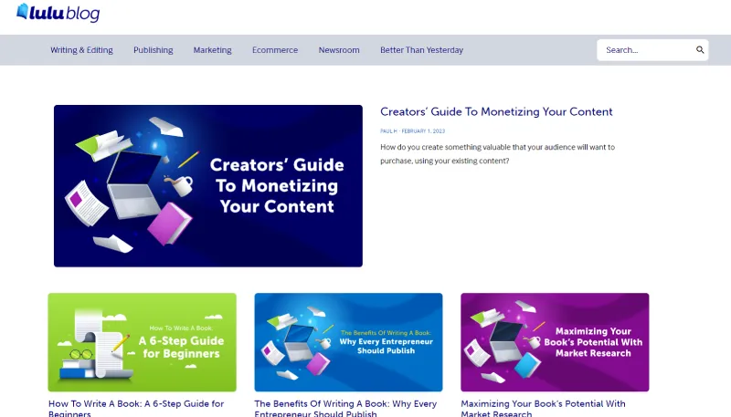best self publishing blogs - lulu blog