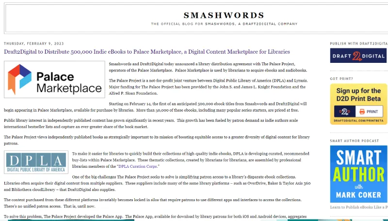 best self publishing blogs - smashwords