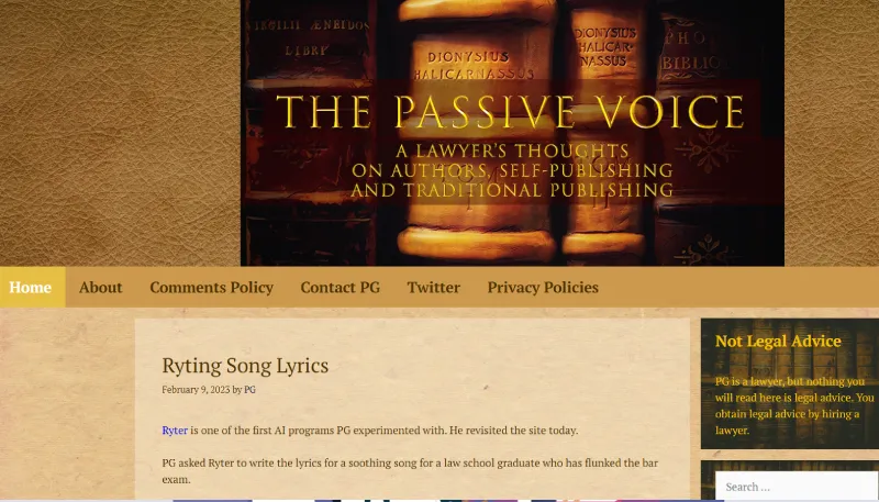 best self publishing blogs - the passive voice