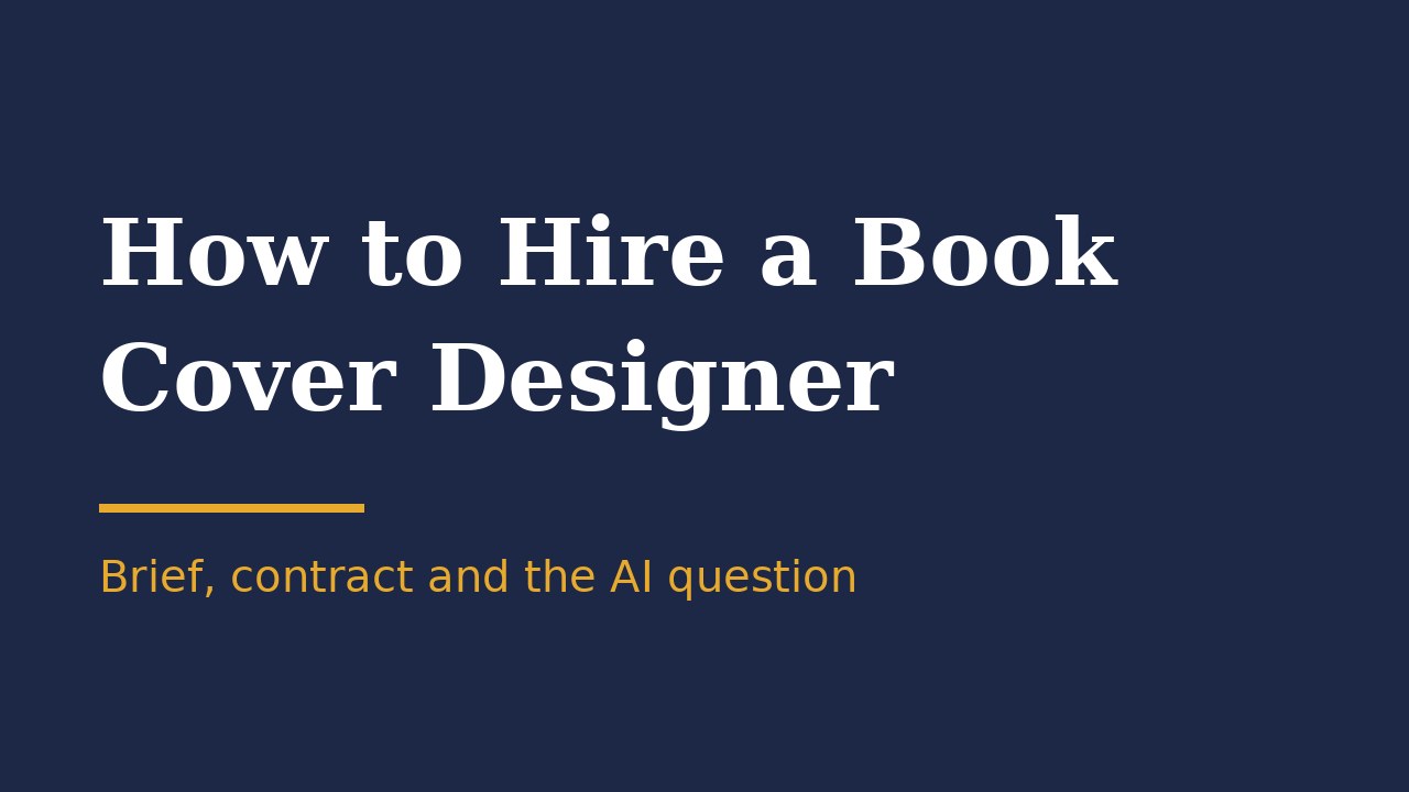 How to hire a book cover designer